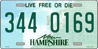 NH license plate 3440169