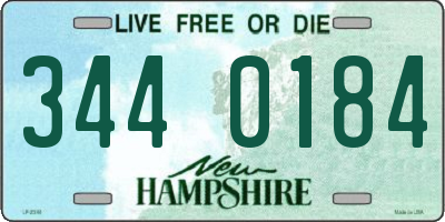 NH license plate 3440184