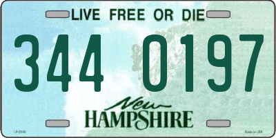 NH license plate 3440197