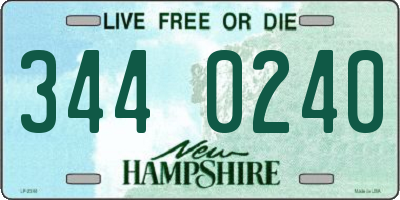 NH license plate 3440240