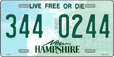 NH license plate 3440244