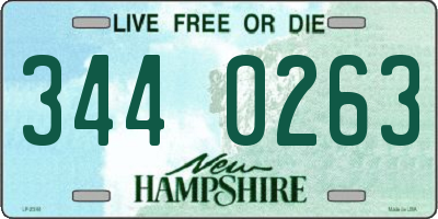 NH license plate 3440263
