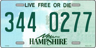 NH license plate 3440277
