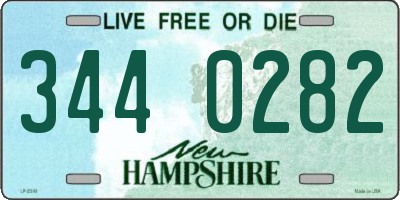 NH license plate 3440282