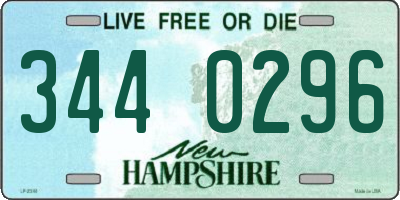 NH license plate 3440296