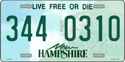 NH license plate 3440310