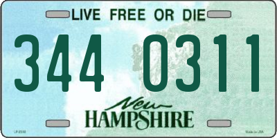 NH license plate 3440311