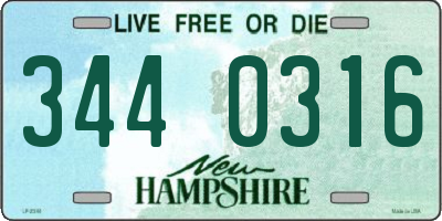 NH license plate 3440316