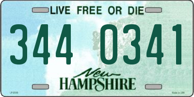 NH license plate 3440341
