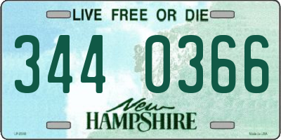 NH license plate 3440366