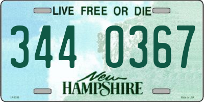NH license plate 3440367