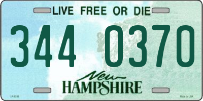 NH license plate 3440370