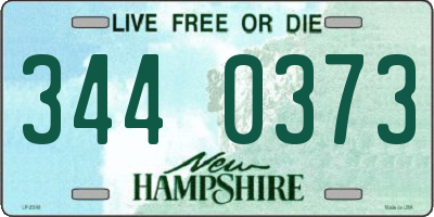NH license plate 3440373