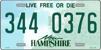 NH license plate 3440376
