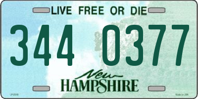 NH license plate 3440377