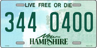 NH license plate 3440400