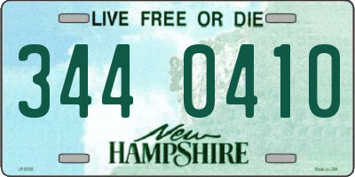 NH license plate 3440410