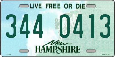 NH license plate 3440413