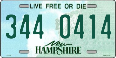 NH license plate 3440414