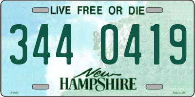 NH license plate 3440419