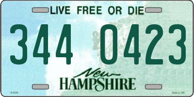NH license plate 3440423