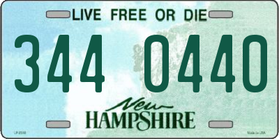 NH license plate 3440440