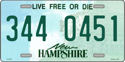 NH license plate 3440451