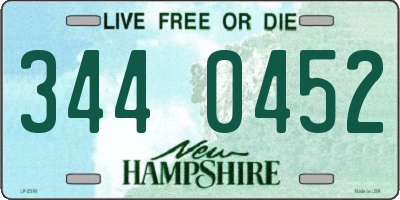 NH license plate 3440452
