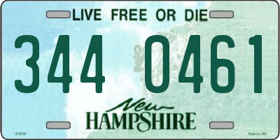 NH license plate 3440461