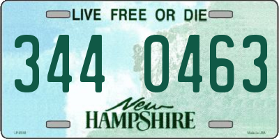 NH license plate 3440463