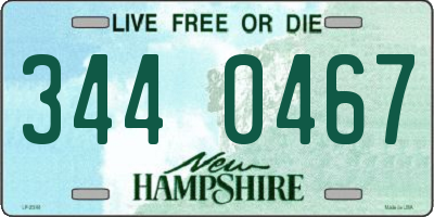 NH license plate 3440467
