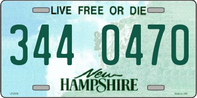 NH license plate 3440470