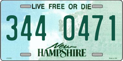 NH license plate 3440471