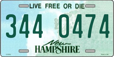 NH license plate 3440474