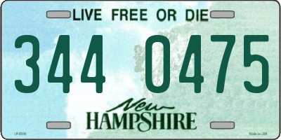 NH license plate 3440475