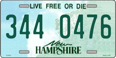 NH license plate 3440476