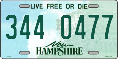 NH license plate 3440477