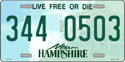 NH license plate 3440503