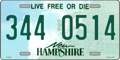 NH license plate 3440514