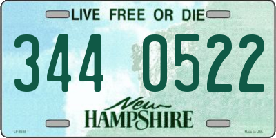 NH license plate 3440522