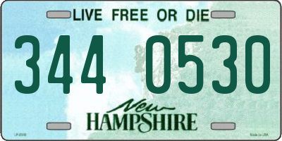 NH license plate 3440530