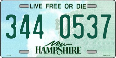 NH license plate 3440537