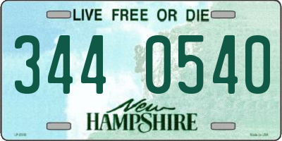 NH license plate 3440540