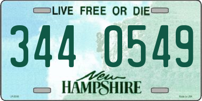 NH license plate 3440549