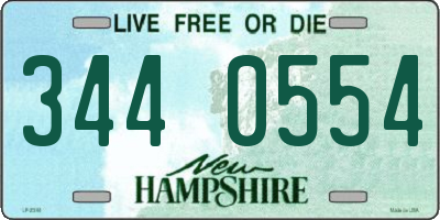 NH license plate 3440554