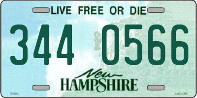NH license plate 3440566