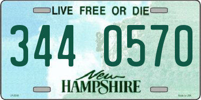 NH license plate 3440570