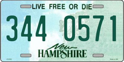 NH license plate 3440571