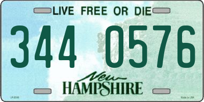 NH license plate 3440576