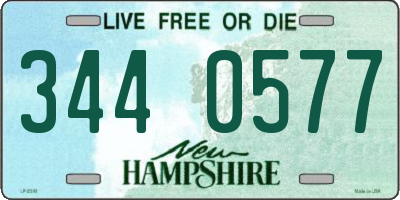 NH license plate 3440577